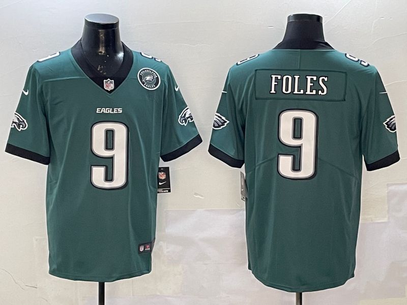 Men Philadelphia Eagles #9 Foles Green Second generation 2025 Nike Limited NFL Jersey style 4->philadelphia eagles->NFL Jersey